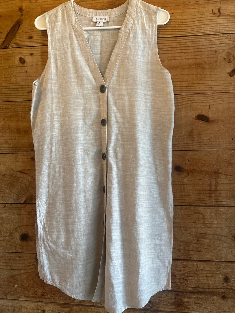 Calligraphie Linen Cotton Blend Tunic